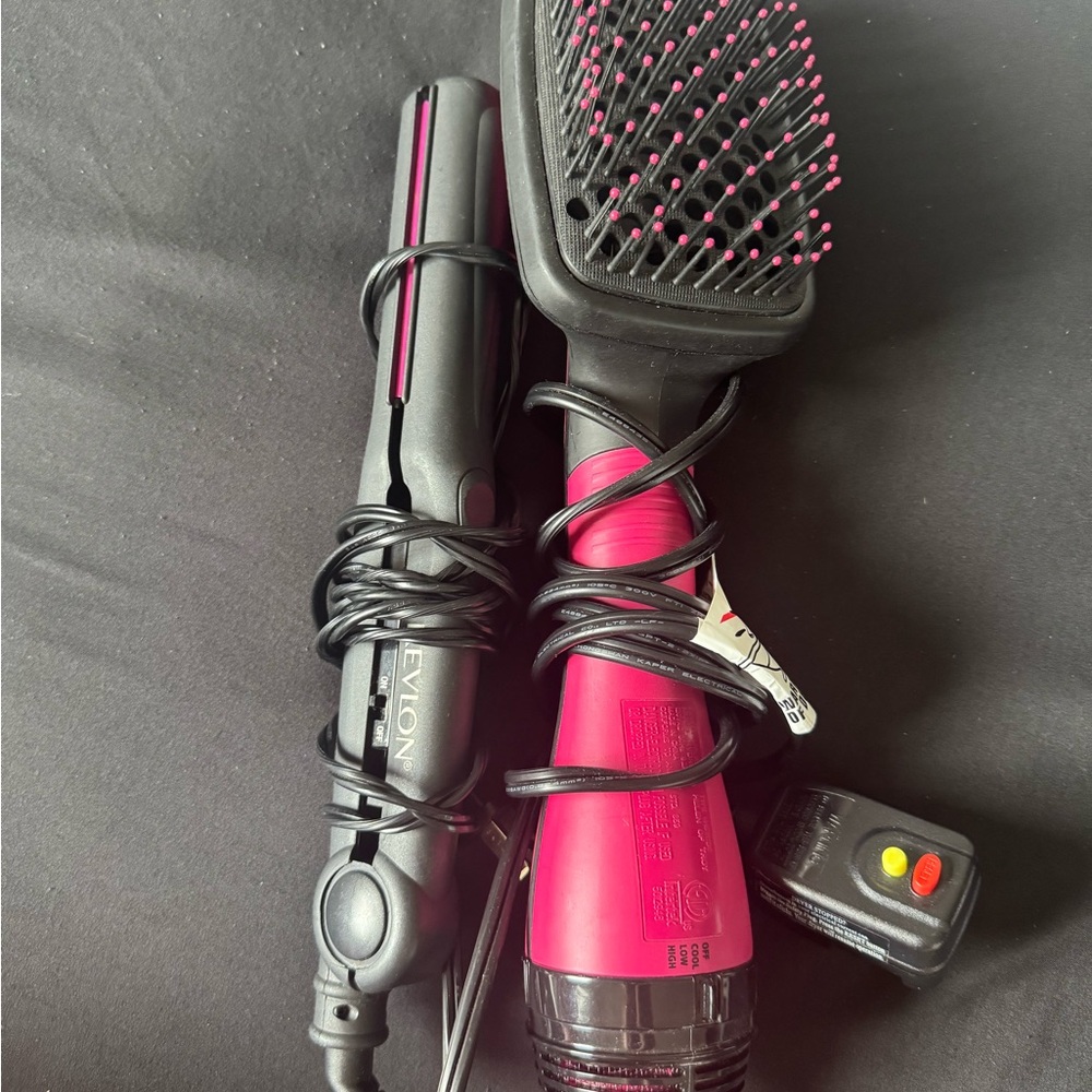Revlon Pink Hair Styling Tools Set